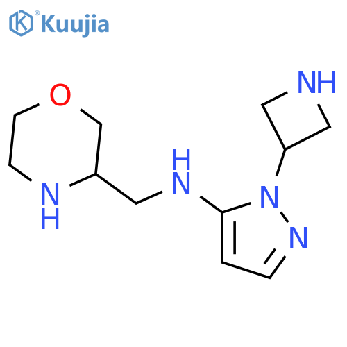 1-(azetidin-3-yl)-N-(morpholin-3-yl)methyl-1H-pyrazol-5-amine structure