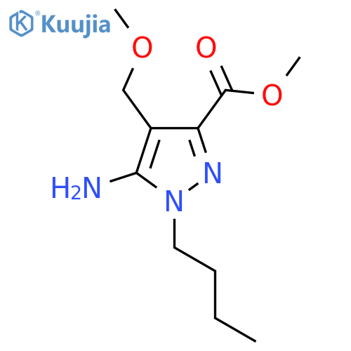 methyl 5-amino-1-butyl-4-(methoxymethyl)-1H-pyrazole-3-carboxylate structure