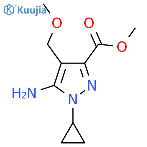 methyl 5-amino-1-cyclopropyl-4-(methoxymethyl)-1H-pyrazole-3-carboxylate structure