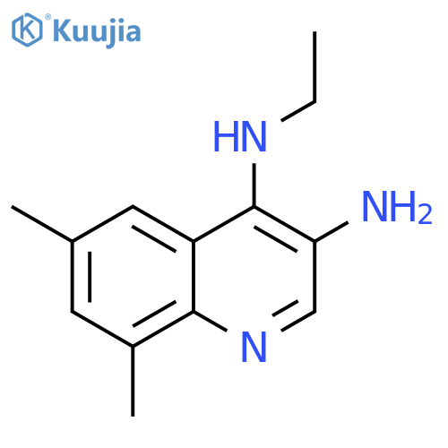 3,4-Quinolinediamine, N4-ethyl-6,8-dimethyl- structure