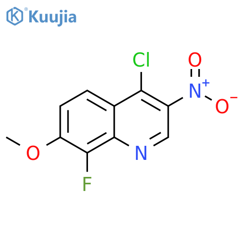 Quinoline, 4-chloro-8-fluoro-7-methoxy-3-nitro- structure