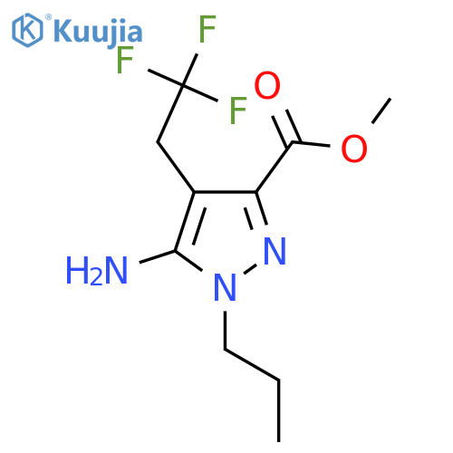 methyl 5-amino-1-propyl-4-(2,2,2-trifluoroethyl)-1H-pyrazole-3-carboxylate structure