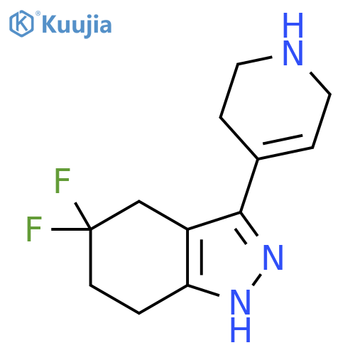 5,5-difluoro-3-(1,2,3,6-tetrahydropyridin-4-yl)-4,5,6,7-tetrahydro-2H-indazole structure
