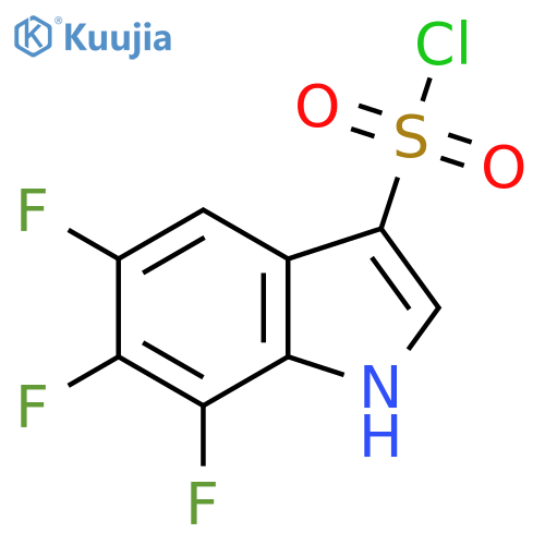 1H-Indole-3-sulfonyl chloride, 5,6,7-trifluoro- structure