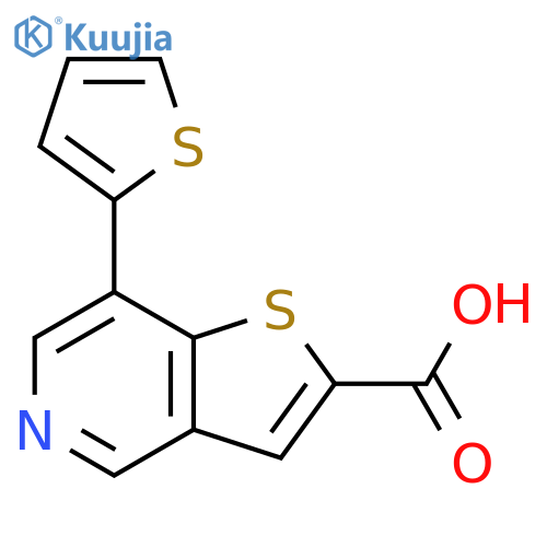 Thieno[3,2-c]pyridine-2-carboxylic acid, 7-(2-thienyl)- structure