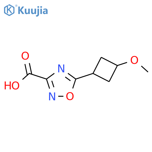 5-(3-methoxycyclobutyl)-1,2,4-oxadiazole-3-carboxylic acid structure