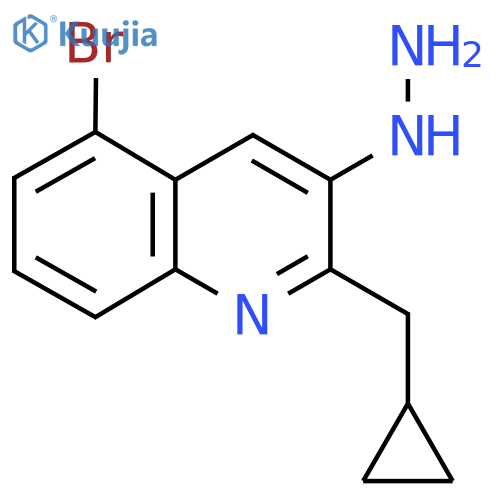 5-Bromo-2-(cyclopropylmethyl)-3-hydrazinylquinoline structure