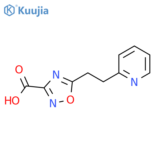 5-2-(pyridin-2-yl)ethyl-1,2,4-oxadiazole-3-carboxylic acid structure
