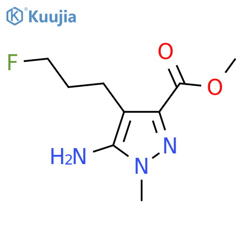 methyl 5-amino-4-(3-fluoropropyl)-1-methyl-1H-pyrazole-3-carboxylate structure