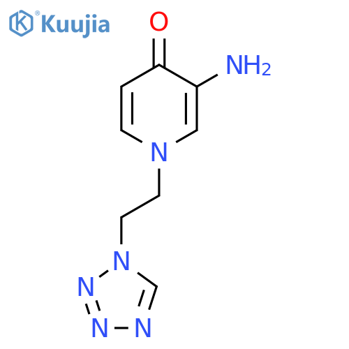 3-amino-1-2-(1H-1,2,3,4-tetrazol-1-yl)ethyl-1,4-dihydropyridin-4-one structure