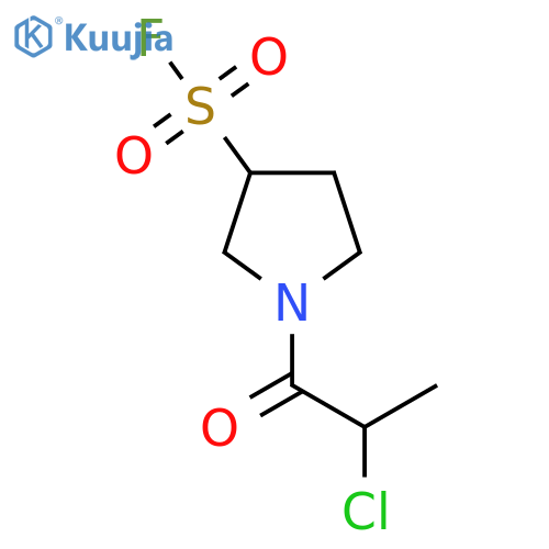 1-(2-Chloropropanoyl)pyrrolidine-3-sulfonyl fluoride structure