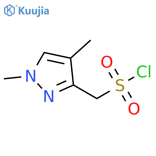 (1,4-dimethyl-1H-pyrazol-3-yl)methanesulfonyl chloride structure