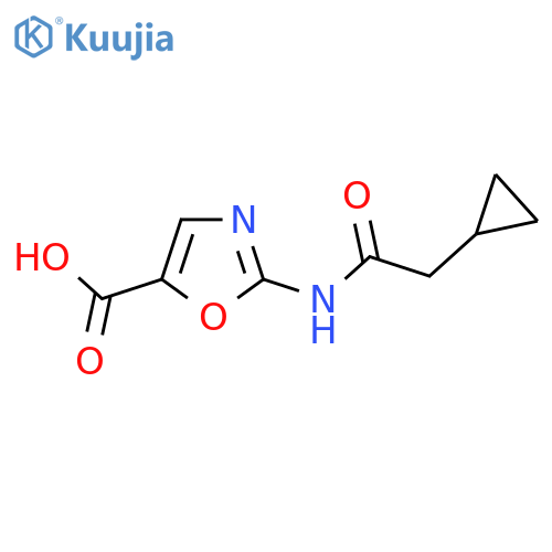 2-(2-cyclopropylacetamido)-1,3-oxazole-5-carboxylic acid structure