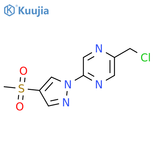 2-(chloromethyl)-5-(4-methanesulfonyl-1H-pyrazol-1-yl)pyrazine structure
