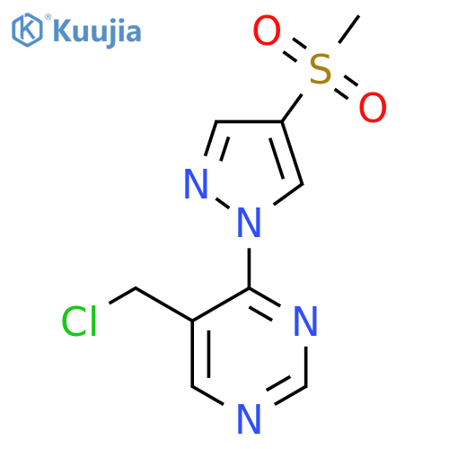 5-(chloromethyl)-4-(4-methanesulfonyl-1H-pyrazol-1-yl)pyrimidine structure