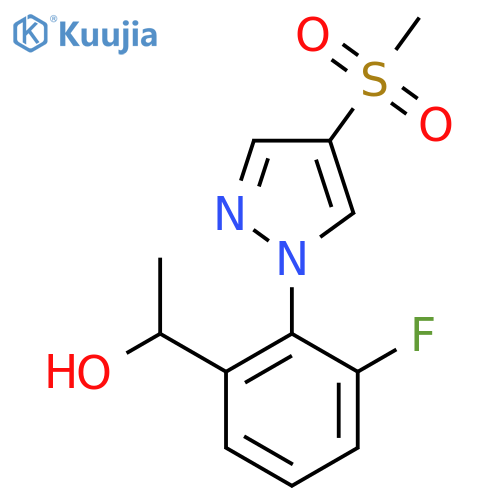 1-3-fluoro-2-(4-methanesulfonyl-1H-pyrazol-1-yl)phenylethan-1-ol structure