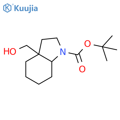tert-butyl 3a-(hydroxymethyl)-octahydro-1H-indole-1-carboxylate structure