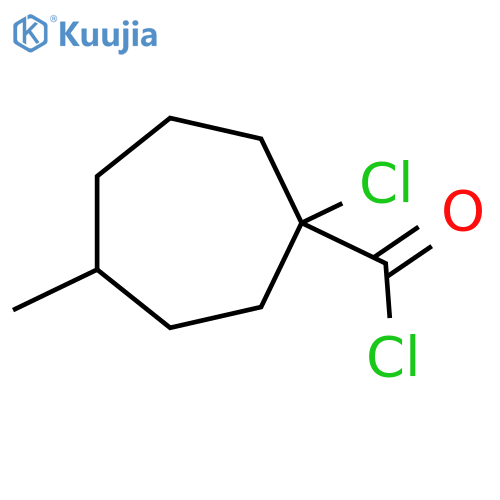 1-chloro-4-methylcycloheptane-1-carbonyl chloride structure