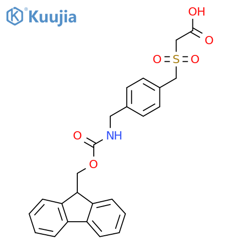 2-({4-[({[(9H-fluoren-9-yl)methoxy]carbonyl}amino)methyl]phenyl}methanesulfonyl)acetic acid structure