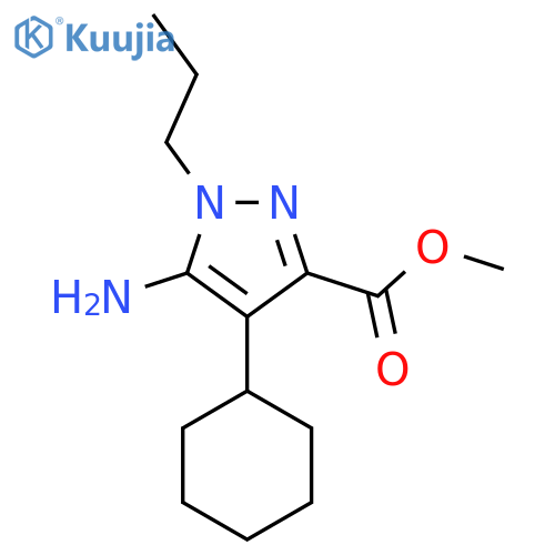 methyl 5-amino-4-cyclohexyl-1-propyl-1H-pyrazole-3-carboxylate structure