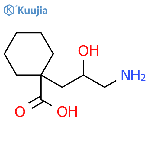 Cyclohexanecarboxylic acid, 1-(3-amino-2-hydroxypropyl)- structure