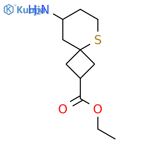 ethyl 8-amino-5-thiaspiro3.5nonane-2-carboxylate structure