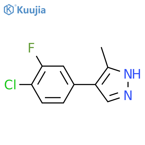 4-(4-chloro-3-fluorophenyl)-3-methyl-1H-pyrazole structure