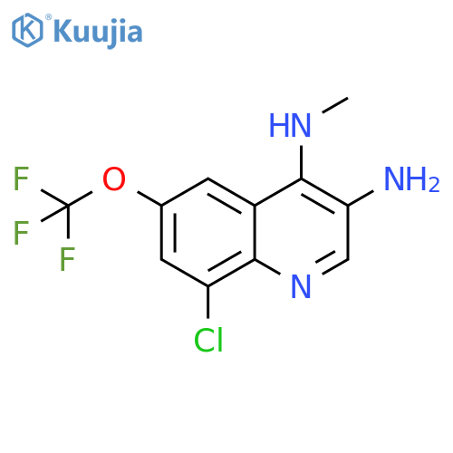 3,4-Quinolinediamine, 8-chloro-N4-methyl-6-(trifluoromethoxy)- structure