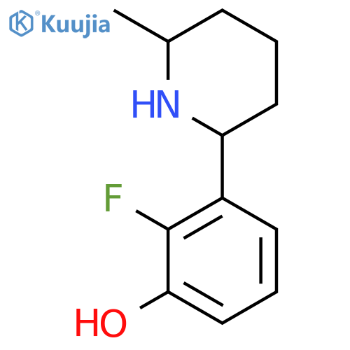 2-Fluoro-3-(6-methylpiperidin-2-yl)phenol structure