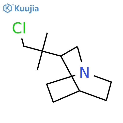 3-(1-chloro-2-methylpropan-2-yl)-1-azabicyclo2.2.2octane structure
