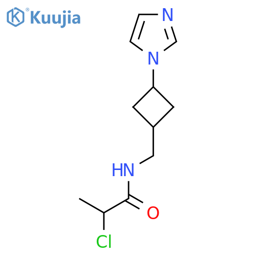 2-chloro-N-{3-(1H-imidazol-1-yl)cyclobutylmethyl}propanamide structure