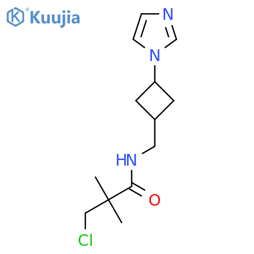 3-chloro-N-{3-(1H-imidazol-1-yl)cyclobutylmethyl}-2,2-dimethylpropanamide structure