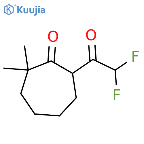 7-(2,2-difluoroacetyl)-2,2-dimethylcycloheptan-1-one structure