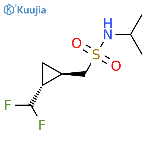 rac-1-(1R,2R)-2-(difluoromethyl)cyclopropyl-N-(propan-2-yl)methanesulfonamide structure