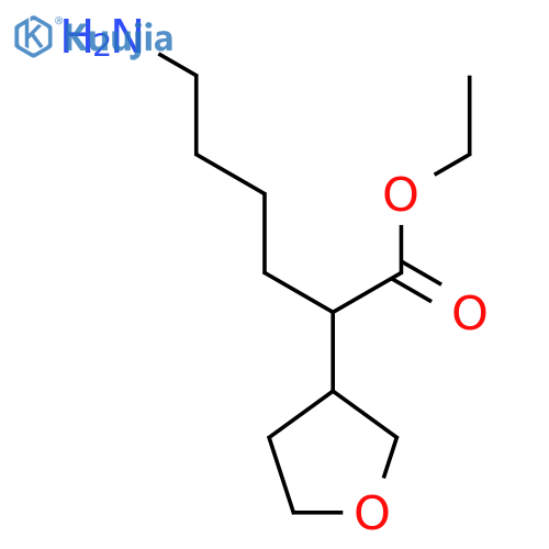 Ethyl 6-amino-2-(oxolan-3-yl)hexanoate structure