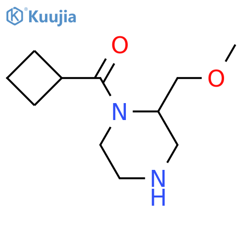 1-Cyclobutanecarbonyl-2-(methoxymethyl)piperazine structure