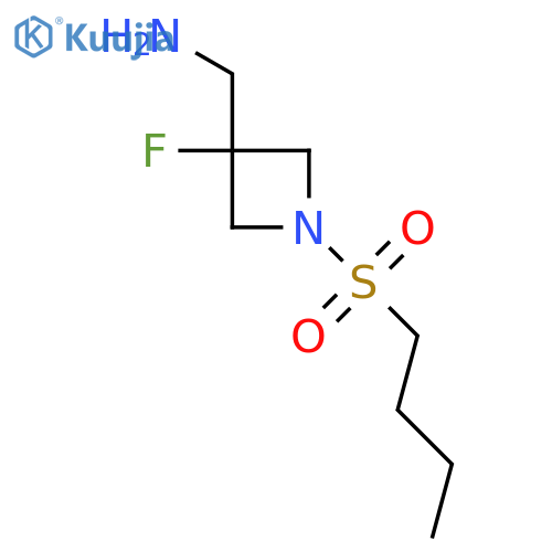 1-(butane-1-sulfonyl)-3-fluoroazetidin-3-ylmethanamine structure