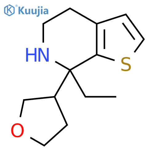 7-ethyl-7-(oxolan-3-yl)-4H,5H,6H,7H-thieno2,3-cpyridine structure