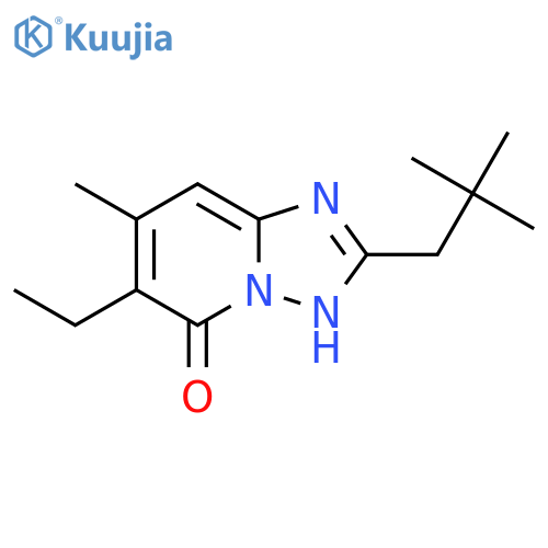 2-(2,2-dimethylpropyl)-6-ethyl-7-methyl-1,2,4triazolo1,5-apyridin-5-ol structure