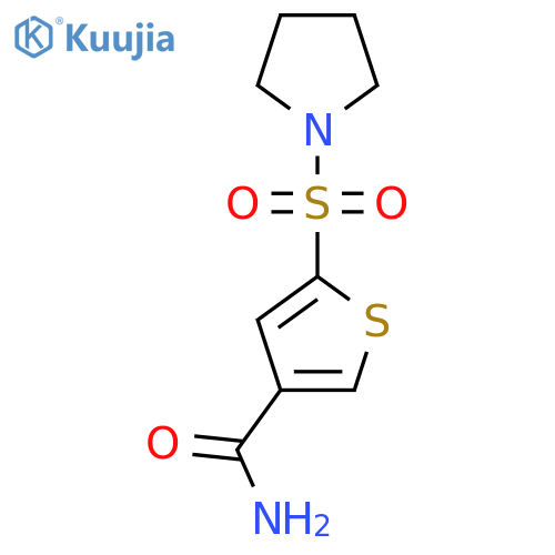 5-(Pyrrolidine-1-sulfonyl)thiophene-3-carboxamide structure