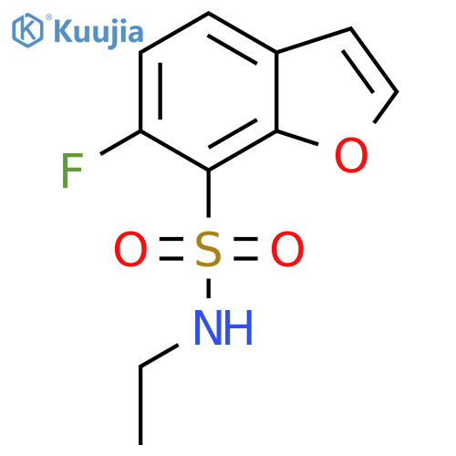 N-ethyl-6-fluoro-1-benzofuran-7-sulfonamide structure