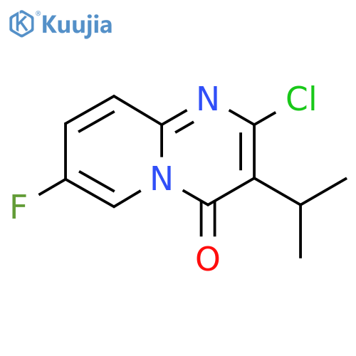 2-chloro-7-fluoro-3-(propan-2-yl)-4H-pyrido1,2-apyrimidin-4-one structure
