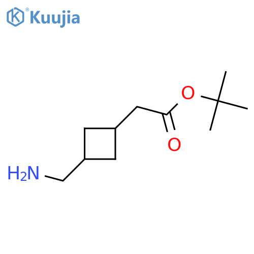 tert-butyl 2-3-(aminomethyl)cyclobutylacetate structure