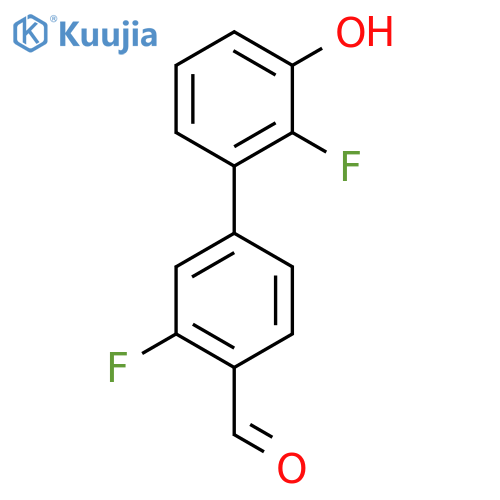 2-Fluoro-4-(2-fluoro-3-hydroxyphenyl)benzaldehyde structure