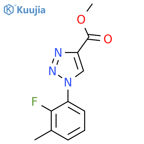 methyl 1-(2-fluoro-3-methylphenyl)-1H-1,2,3-triazole-4-carboxylate structure