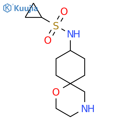 N-{1-oxa-4-azaspiro[5.5]undecan-9-yl}cyclopropanesulfonamide structure