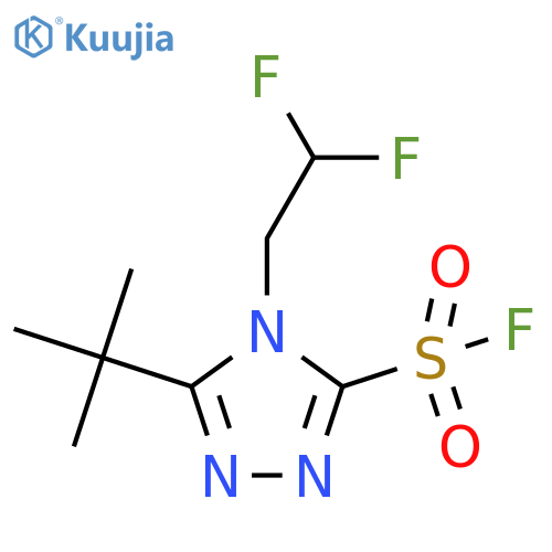 5-tert-butyl-4-(2,2-difluoroethyl)-4H-1,2,4-triazole-3-sulfonyl fluoride structure