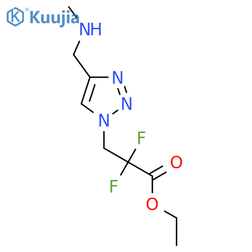 ethyl 2,2-difluoro-3-{4-(methylamino)methyl-1H-1,2,3-triazol-1-yl}propanoate structure
