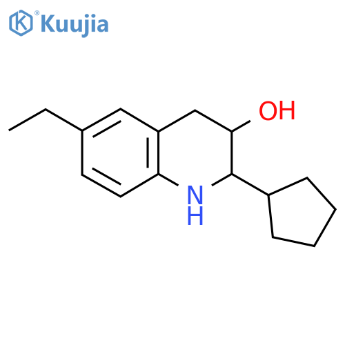 2-Cyclopentyl-6-ethyl-1,2,3,4-tetrahydroquinolin-3-ol structure