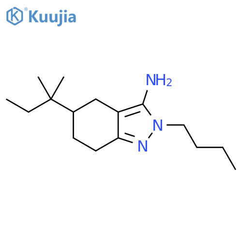 2H-Indazol-3-amine, 2-butyl-5-(1,1-dimethylpropyl)-4,5,6,7-tetrahydro- structure